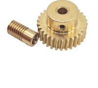 CYFANG Copper 0.5 Module 40 Teeth Worm Gear Set 1:40 Ratio Reducer Gear 5mm Bore 0.5M 40T Turbine Pinion cylindrical pinion(3mm bore rod)