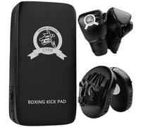 CYFIE Kids Boxing Gear,boxing gloves and pads,Kick Shield Pads Training Gloves,boxing pads,Sparring equipment for Karate, Muay Thai,Taekwondo, birthday for children 6-15 years old(Black)