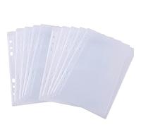 CYFUN DESIGN 10 Sheet Binder Pockets Sleeves Bags A5 Size 6 Hole Binder Folder for Dies and Stamps Storage,Waterproof PVC Clear Bags Protectors for Cutting Dies Stencil Album Stamp Crafts