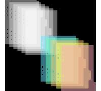 CYFUN DESIGN 11PCS A5 Size Dividers for 6 Ring Binder with Reinforced Edge,Paper Index Divider Category Page Tab Indexing Cards Die and Stamp Storage Folder