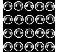 CYFUN DESIGN 20 Pack Circle Shaker Domes for Card Making Peel-Away Adhesive Clear Plastic Dimensional Paper Crafting Window Blister Puffy Covers 1/4'' Diameter