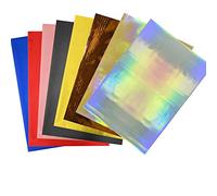 CYFUN DESIGN 400 Pieces Toner Reactive Foil for Foil Transfer Kit/Heat Foil Pen,Heat Transfer Foil Paper,8 Assorted Colors 11.4x7.9inch Hot Foil Roll Transfer Foil Roll for Craft Album Decor