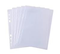 CYFUN DESIGN 5 Sheet Binder Pockets Sleeves Bags A5 Size 6 Hole Binder Folder for Dies and Stamps Storage,Waterproof PVC Clear Bags Protectors for Cutting Dies Stencil Album Stamp Crafts