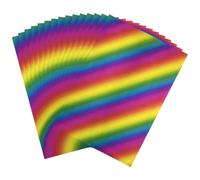 CYFUN DESIGN 50 Pieces Toner Reactive Foil for Laminator, 20x29cm/7.9x11.4inch Foil Paper for Toner Foiling Scrapbooking Craft Projects Card Making, Foil by Laser Printer and Laminator (Colorful)