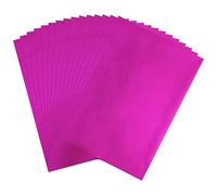 CYFUN DESIGN 50 Sheets Toner Reactive Foil Sheet for Crafts Paper Holographic Heat Transfer Craft Scrapbooking Stamping Cardstock DIY Accessories 7.9 x 11.4inch-Rose Red