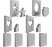 CYFUN DESIGN 8PCS Stamping Foam Heart Star Circle Rectangular Shape Reusable Moldable Foam Blocks for Scrapbooking Paper Crafting Card Making Album Decor