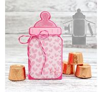 CYFUN DESIGN Baby's Bottle Cutting Dies - Metal Dies for Card Making, Scrapbooking, DIY Crafts - Silver Carbon Steel