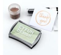 CYFUN DESIGN Clear Embossing Ink Pad for Stamping & Scrapbooking - Slow-Drying Crisp Ink, Raised Durable Surface for All Stamp Sizes | Long-Lasting Inkpads for Rubber Stamps Arts & Crafts Supplies