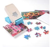 CYFUN DESIGN Jigsaw Puzzle Maker Jigsaw Puzzle Making Machine with 10 Adhedive Foams Picture Photo Cutter Jigsaw Puzzle Making Machine for 4x6 Puzzles DIY Paper Cutter Craft Handmade Puzzle Puncher