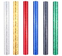 CYFUN DESIGN Transfer Foil Rolls Kit for Foil Transfer, 6 Assorted Colors, 5in x 9.84ft Long, Hot Stamping Machine,DIY Scrapbooking Cardstock Decor