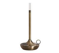 CYGEVUGL Portable Touch Table Lamp, Battery Powered LED Lamp Cordless Table Lights 3-Level Brightness, Metal Bedside Table Lamp for Home Office Bedroom Hotel Room Restaurant Outdoor，Bronze Color