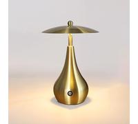 CYGEVUGL Touch Control Gourd Night Light，LED Light Source 3-Colour Adjustable 180 Degree Adjustable Lampshade, Table Lamp for Living Room, Bedroom, Home Office, Study，Gold