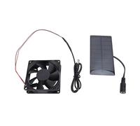 Cygmophing 0.8W 4V Solar Panel Fan Kit Professional Polycrystalline Silicon Solar Panel Exhaust Fan Kit for Chicken House Greenhouse Pet House