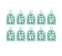 Cygmophing 10PCS 1/12 1/6 Miniatures Bird Cage Mini Stainless Steel Dollhouse Decoration Bird Cage (Blue)