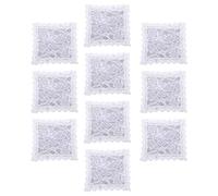 Cygmophing 10PCS 1:12 Dollhouse Lace Table Mat Vintage Exquisite Miniature Tablecloth Decor Photo Props
