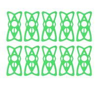 Cygmophing 10pcs Bike Motorcycle Phone Mount Tether Silicone Handlebar Cradle Holder Band for Mountain Road (Green)