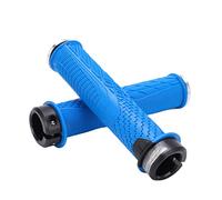Cygmophing 2Pcs/set Mountain Bike Grips Cycling Anti Slip Handlebar Cover Lock On Bicycle Handlebar Grips (Blue)