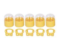 Cygmophing 5pcs Detachable Makeup Sponge Holder Dust Proof Clear Lid Portable Cosmetic Sponge Organizer Case Yellow