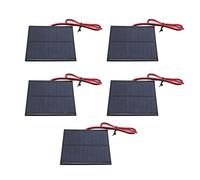 Cygmophing 5Pcs Mini Solar Panel Power Board Module + 30CM Red and Black Wire DC5.5V 160mA