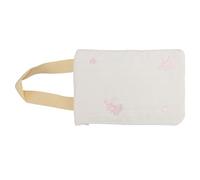 Cygmophing Cotton Baby Wipe Dispenser Portable Reusable Embroidery Pattern Zipper Closure Travel Wet Wipe Pouch for Parents On The Go (Rabbit)