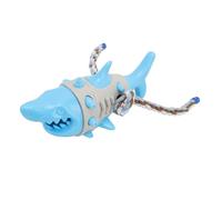 Cygmophing Dog Chew Food Dispensing Toy Tooth Cleaning Shark Shaped Stress Relief Chew Teething Toy for Puppy Pet