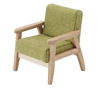 Cygmophing Doll House Sofa 1:12 Doll House Miniature Japanese Style Single Fabric Armchair Sofa Living Room Furniture Decoration (Grass Green)