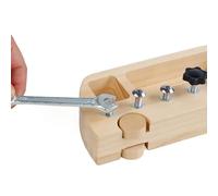 Cygmophing Montessori Screw Driver Board for Kids Basic Skills Educational Learning Toys Fine Motor Skills Sensory Toy Busy Bus Screw Sorter Game Wooden Toy for 3 Years +
