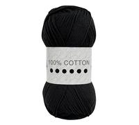 Cygnet 100% Cotton DK 100g Knitting Yarn (Black 2177)
