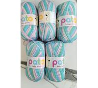 Cygnet Baby Pato Everyday Prints DK Knitting Yarn Mint Condition 7788 5 X100g