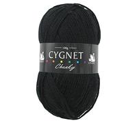 Cygnet Chunky Black Yarn: 100g