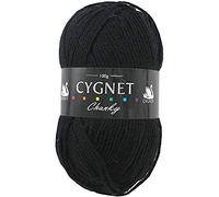 Cygnet Chunky Knitting Yarn 100g 100% Acrylic 217 Black