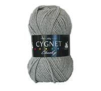 Cygnet Chunky Knitting Yarn/Wool - 100g Chunky Knit Ball (Light Grey - 195)
