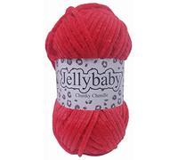 Cygnet Jellybaby Chunky Chenille Knitting Yarn (Cherry Red 003)