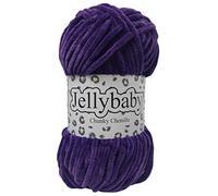 Cygnet Jellybaby Chunky Chenille Knitting Yarn (Deep Violet 008)