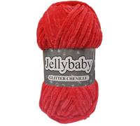 Cygnet JELLYBABY Glitter Chenille Chunky Knitting Crochet/Yarn - 100g Ball (Firecracker - 016)