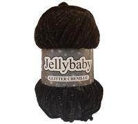 Cygnet JELLYBABY Glitter Chenille Chunky Knitting Crochet/Yarn - 100g Ball (Ink spot - 018)
