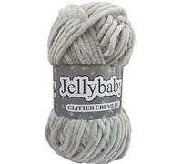 Cygnet Jellybaby Glitter Chenille Chunky Knitting Yarn (Antique Silver 020)