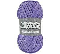 Cygnet Jellybaby Glitter Chenille Chunky Knitting Yarn (French Violet 021)
