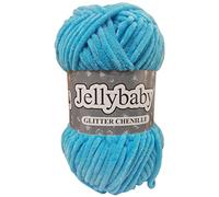 Cygnet Jellybaby Glitter Chenille Chunky Knitting Yarn (Topaz 019)