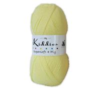 Cygnet KIDDIES Supersoft 4PLY Knitting Yarn/Wool - 100g Double Knit Ball - 5 Colour Choices (Kiddies - Lemon)