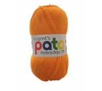 Cygnet Pato DK - Packs of 5 - Knitting Yarn/Wool - 100g Double Knit Ball - 48 Shades (5 x Clementine - 945)