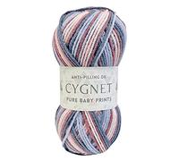 Cygnet Pure Baby Prints DK Anti-Pilling Acrylic Knitting Yarn 100g - Lavender Blush 1849
