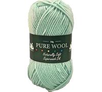 Cygnet Pure Wool Knitting Yarn/Wool - 50g Superwash DK Knit Ball - 26 Shades (Duck Egg - 4323)