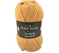 Cygnet Pure Wool Knitting Yarn/Wool - 50g Superwash DK Knit Ball - 26 Shades (Gold - 2155)