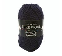 Cygnet Pure Wool Knitting Yarn/Wool - 50g Superwash DK Knit Ball - 26 Shades (Navy - 2153)