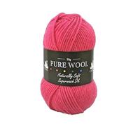 Cygnet Pure Wool Knitting Yarn/Wool - 50g Superwash DK Knit Ball - 26 Shades (Raspberry - 2151)
