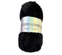Cygnet Scrumpalicious Super Chunky Chenille Knitting Yarn 200g Ball Shade 0440 Jet Black