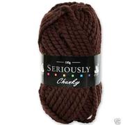 Cygnet SERIOUSLY CHUNKY Knitting Acrylic Yarn / Wool 100g - 3583 Chocolate by Swan.