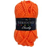 Cygnet Seriously Chunky Knitting Yarn/Wool - 100g Ball - 64 Shades (Neon Orange - 6632)