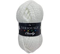 Cygnet Seriously Chunky Knitting Yarn/Wool - 100g Ball - 64 Shades (White - 208)